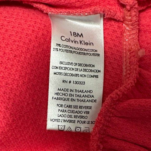 Calvin Klein - Vibrant Pink Baby Dress with Bow. - Picture 5 of 5